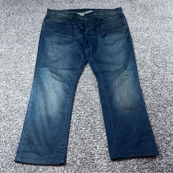 John Varvatos Wight Skinny Button Fly Denim Dark Wash Mens Size 38x28 - Picture 1 of 8